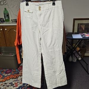 Banana Republic White Wide Leg Pants